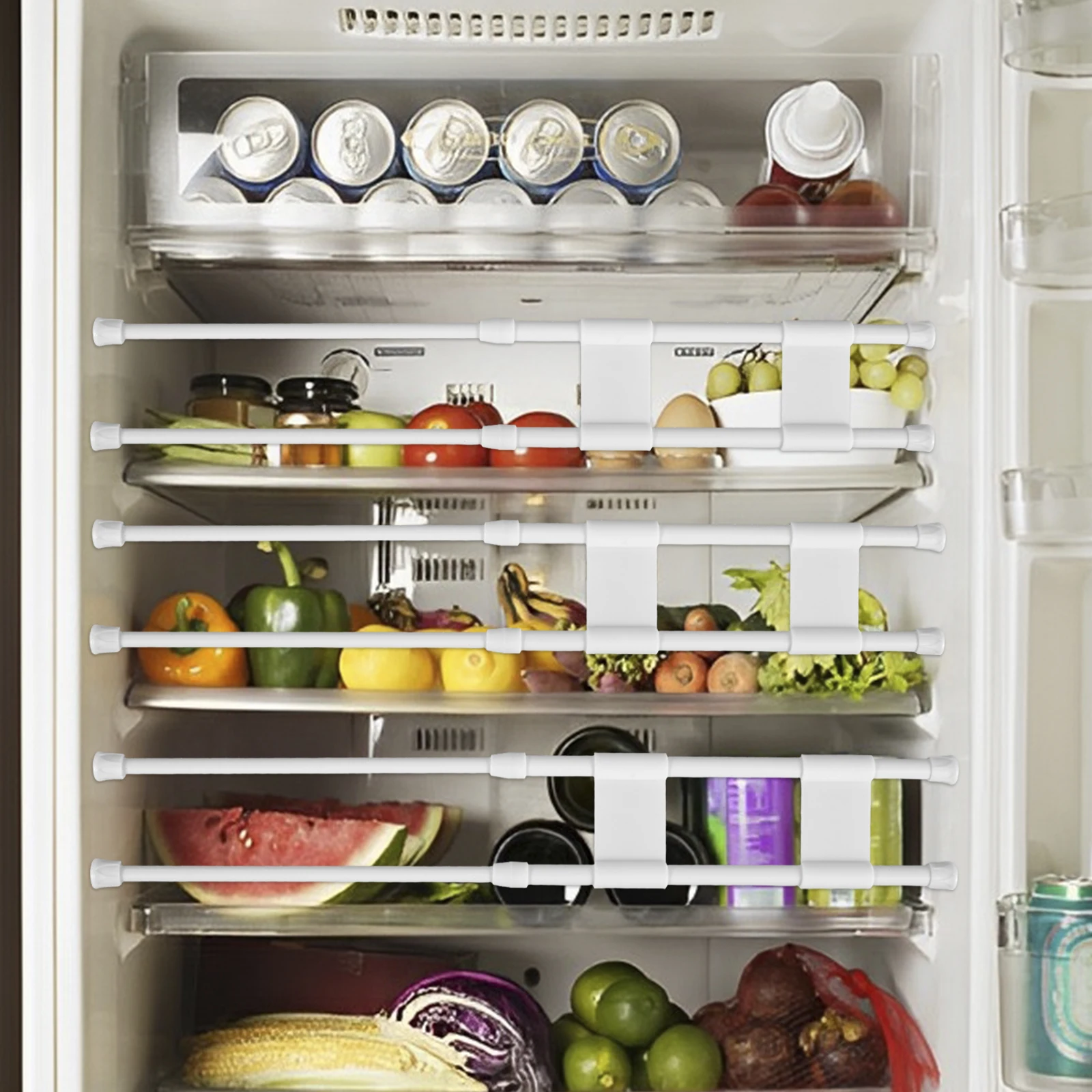 شريط زاوية دش تلسكوبي RV ، قضيب تخزين ، منع السقوط ، تخزين أدوات الزينة ، أرفف قابلة للتعديل ، عربة ، ملحقات السفر