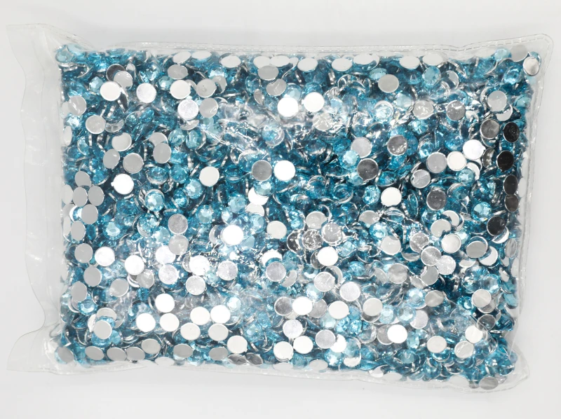 

Light Aquamarine Color 1.5~12mm Flat Back Round Acrylic Rhinestones Beads,3D Acrylic Nail Art / Garment Decoration