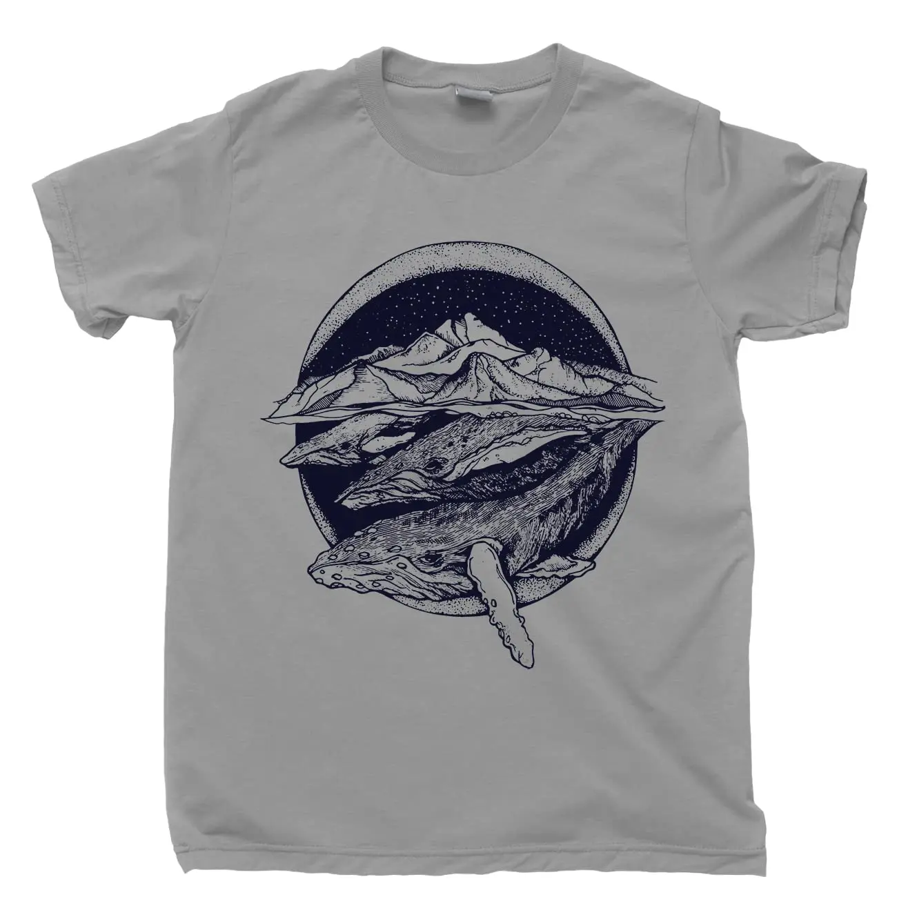 Humpback Whales Swimming T Shirt Cetaceans Marine Mammals Tee