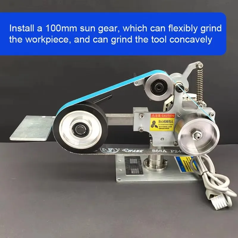 Mini Electric Belt Sander Machine Industrial Grade Belt Sanding Machine 762x25mm Polisher Sharpener Polishing Grinding Machine