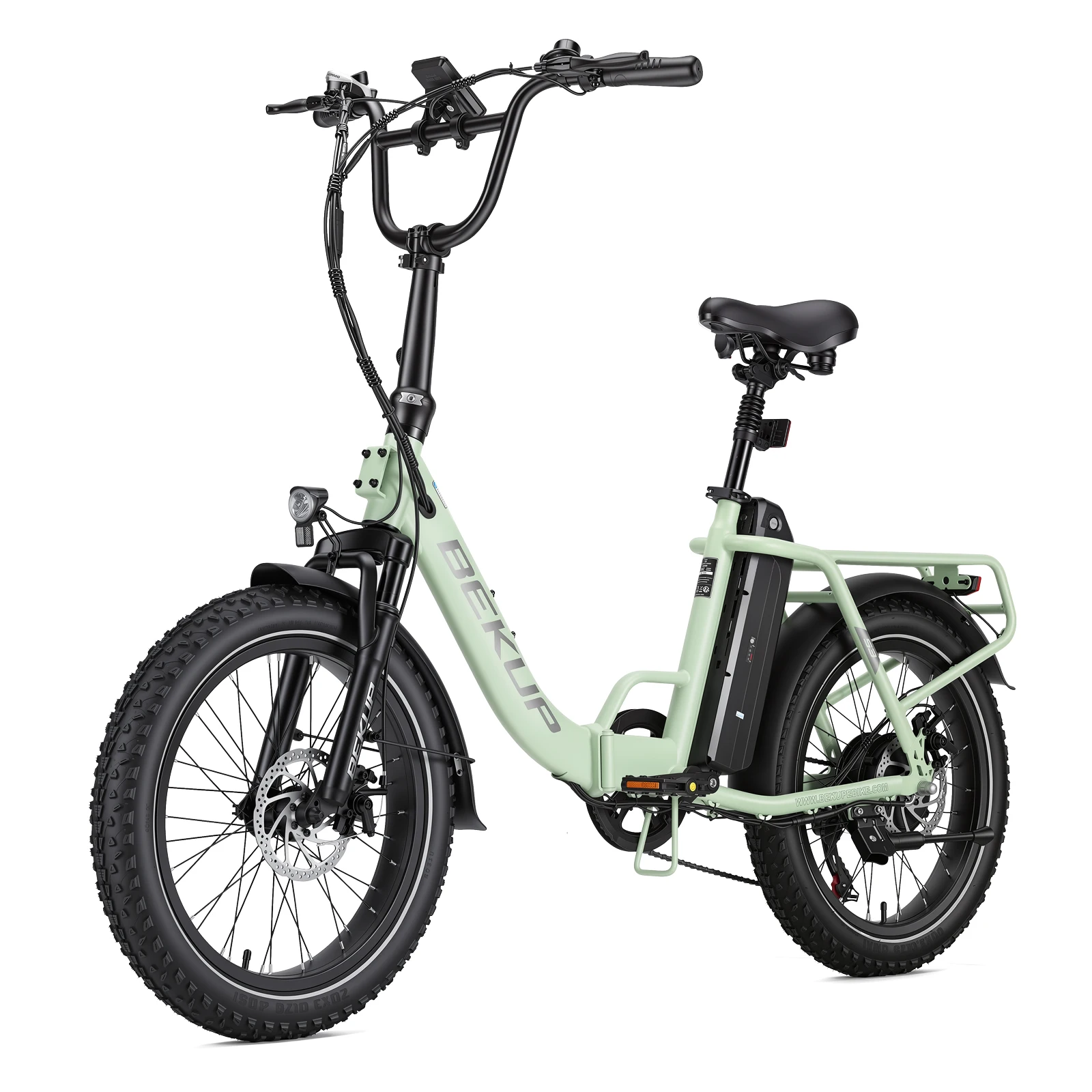 Bicicleta eléctrica plegable BEKUP S3, bicicleta eléctrica urbana, cuadro ligero de 20" con perfil bajo, batería extraíble de 48V15AH