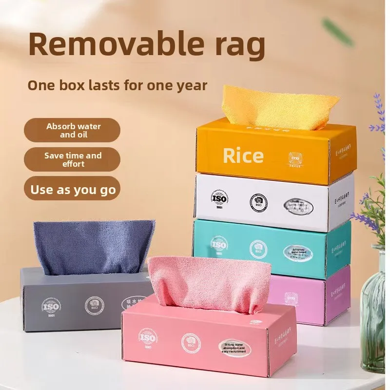 

Creative extraction rag lazy oil-proof decontamination convenient water absorption wet and dry cleaning rag dishwashing box