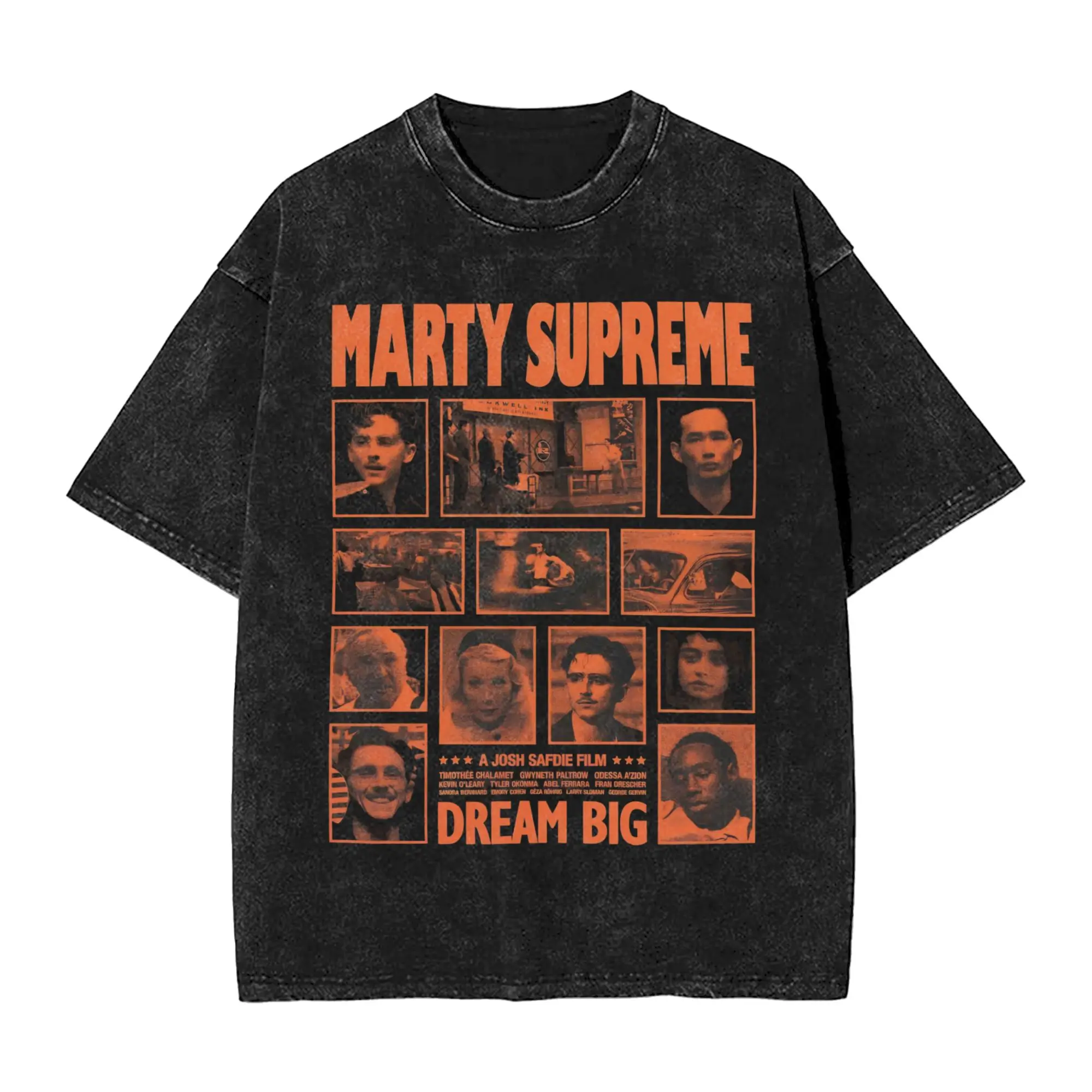 

Marty Supreme Vintage Washed T-Shirts Film Vintage 100% Cotton Tees Round Collar Short Sleeve T Shirts Gift Idea Clothing
