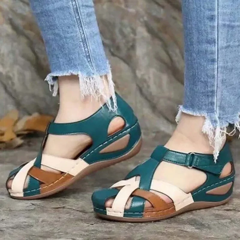 Women Sandals Soft Summer Shoes For Women Low Heels Sandals Summer Elegant Woman Heeled Shoes Lightweight Heel Footwear Women\'s