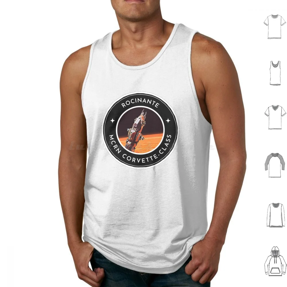 Rocinante-Mcrn Corvette-Class-White-Sci-Fi Tank Tops Vest Sleeveless The Expanse Expanse Rocinante Sci Fi Mcrn Opa Scifi Space