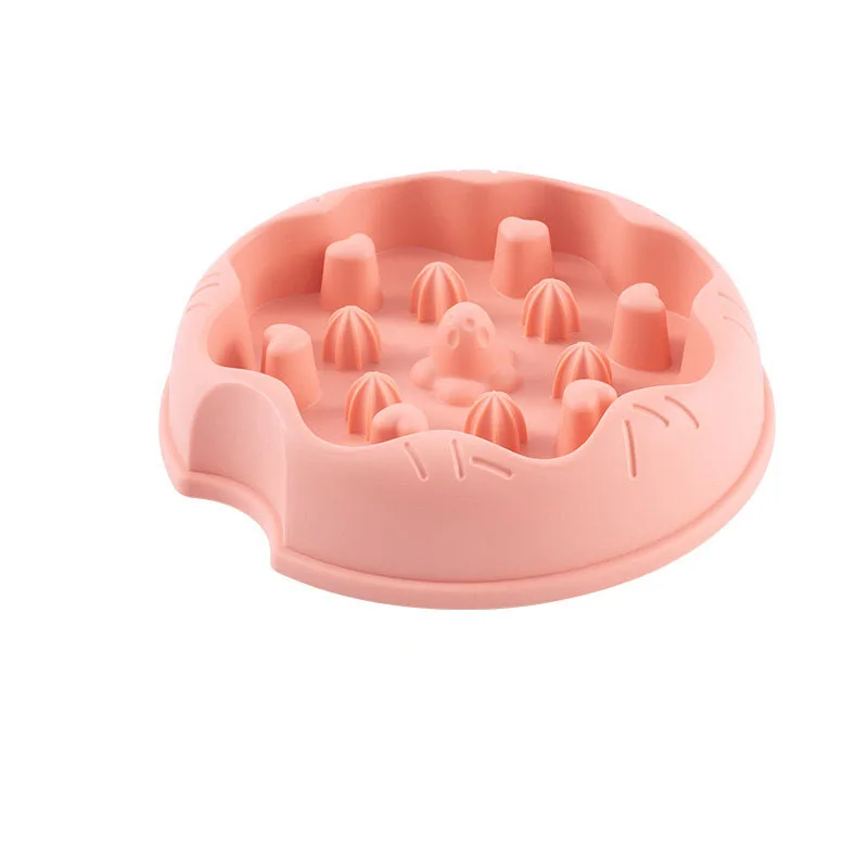 Cartoon Slow Feeder Honden- en Kattenvoederbak Anti-verstikking Anti-kantelen Grote capaciteit Voederbak voor huisdieren Antislip Leuk ontwerp Huisdierbenodigdheden voor