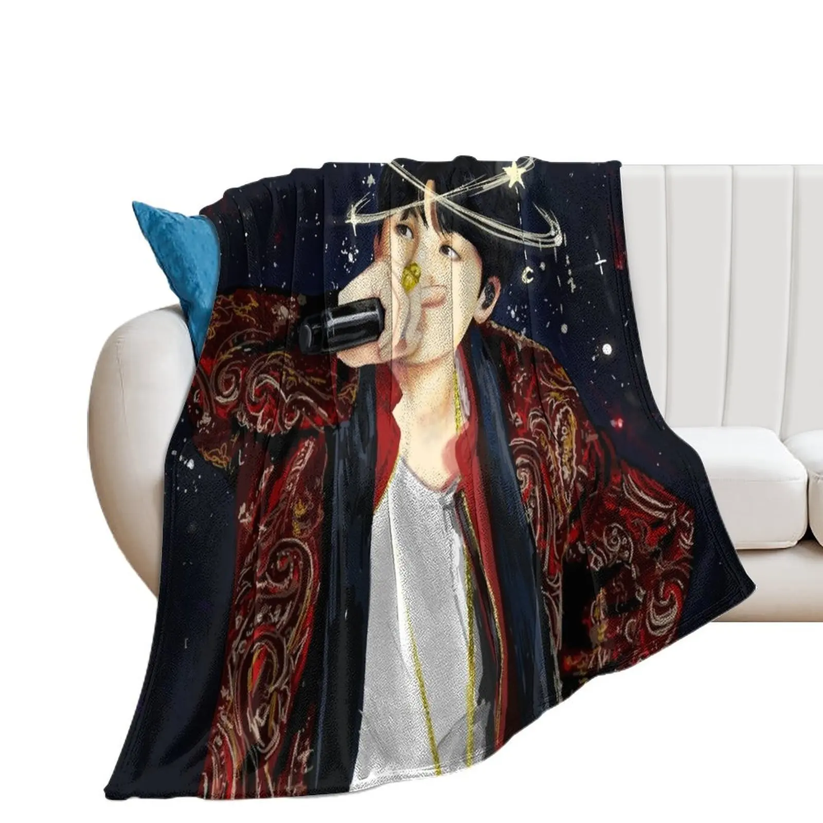 Min Yoongi- Stars Throw Blanket Luxury Polar valentine gift ideas christmas gifts Blankets