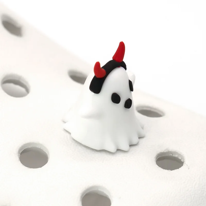 1/15 stücke 3D Halloween Party Horrible Schuh Zubehör Schwarze Katze Geist Hexe Schuh Charms Frau Männer Kinder Pins schnalle Dekorationen – Detail 17