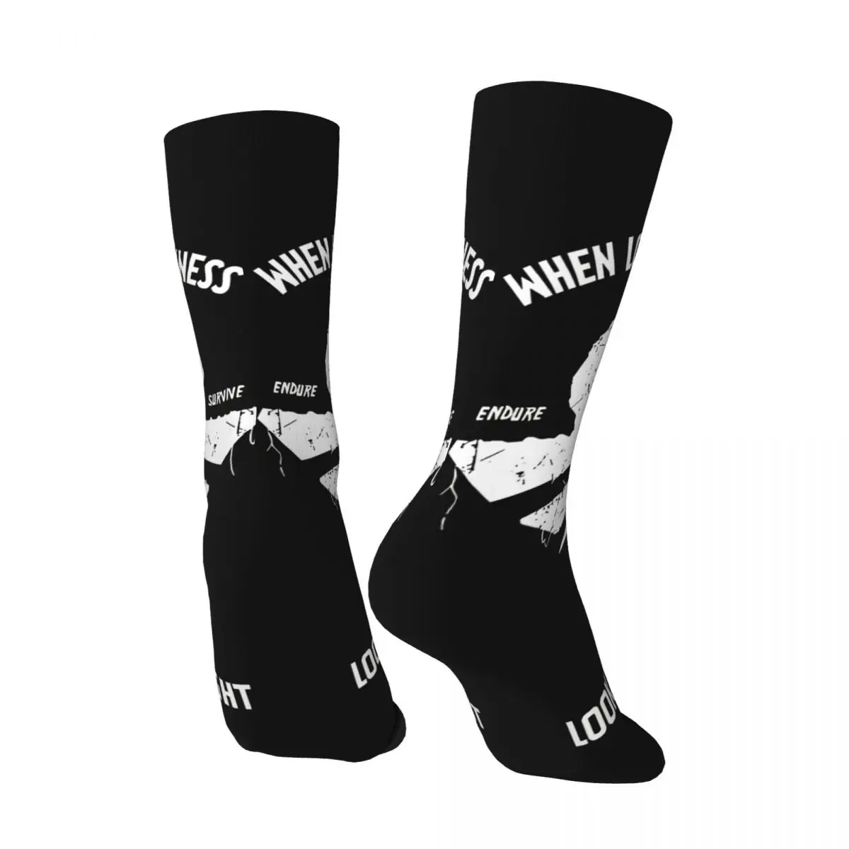 Classic American Drama Compression Sock for Men Street Style The Last Of Us Quality Pattern Casual Crew Sock