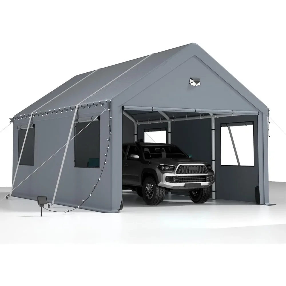 

10X16 Carports，Car Ports with 180G Removable Side Walls, Carport Canopy, Portable Car Port Garage，Portable Garage