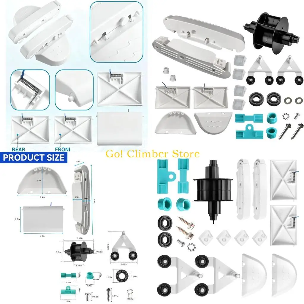 Q84C 24Pieces Pool Cleaner Service Pack with Plastic Replacement Format for AXV417WHP 621DAT 604WHP Models for Routine Pool