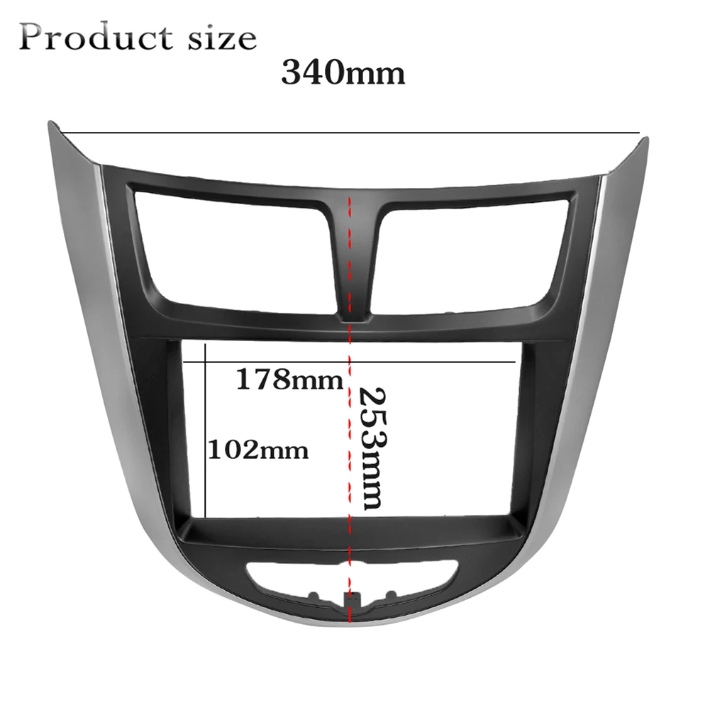 7 / 6.5 Inch 2 Din Auto Dashboard Frame Radio Fascia MP5 Adapter Panel Voor Hyundai I-25/Accent/solaris/Verna 2010 +