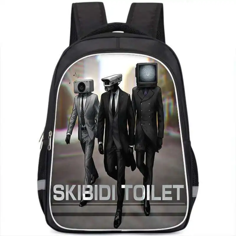 Titan Tv Man Skibidi Zaino da toilette Zaino da scuola per cartoni animati per ragazzi Titan Drill Man Camera Man Speakerman Lunch Bag Box Case