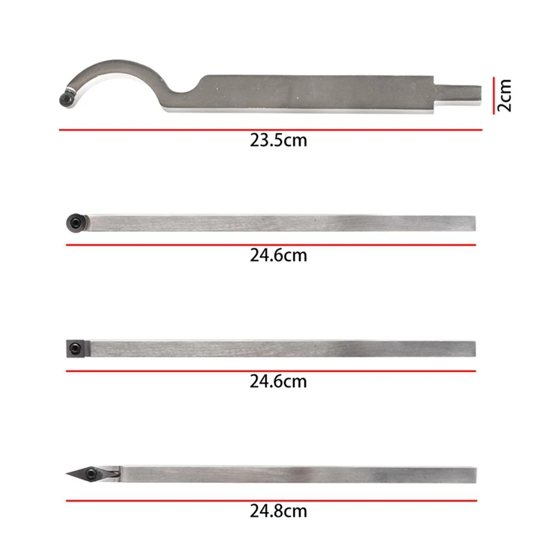 ABNO-Universal Carbide Tipped 6 Lathe Blade Interchangeable Wood Turning Tools Set, Lathe Turning Tool Lathe For Woodturning