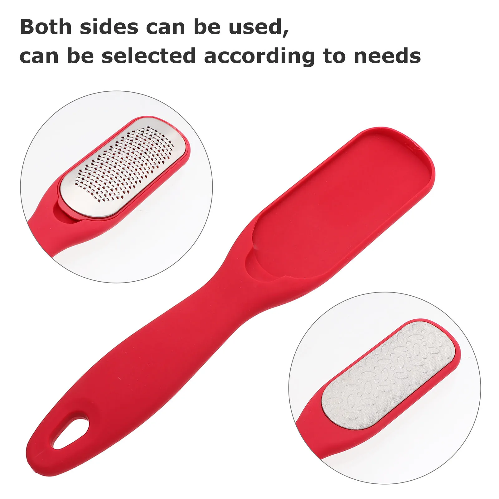 

2Pcs Foot File Heavy Duty Stainless Steel Callus Remover Lightweight Portable Foot Callus Scrubber Pedicure Tool