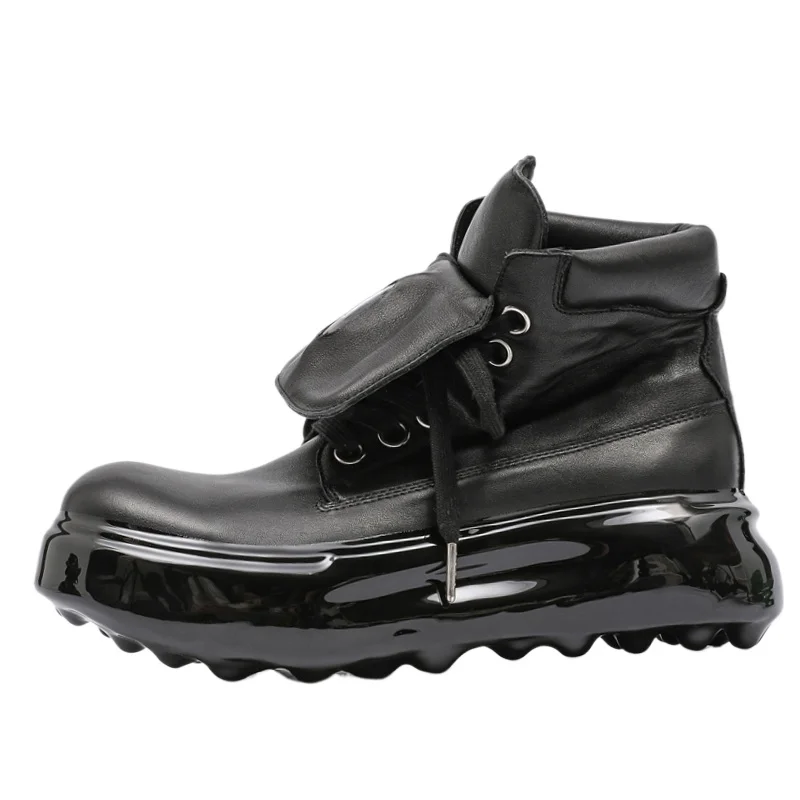 

Original Drip Glue Technology Craftsmanship Design Shoes for Men's Thick Bottom High Top Casual Increase Shoes Performance Shoes