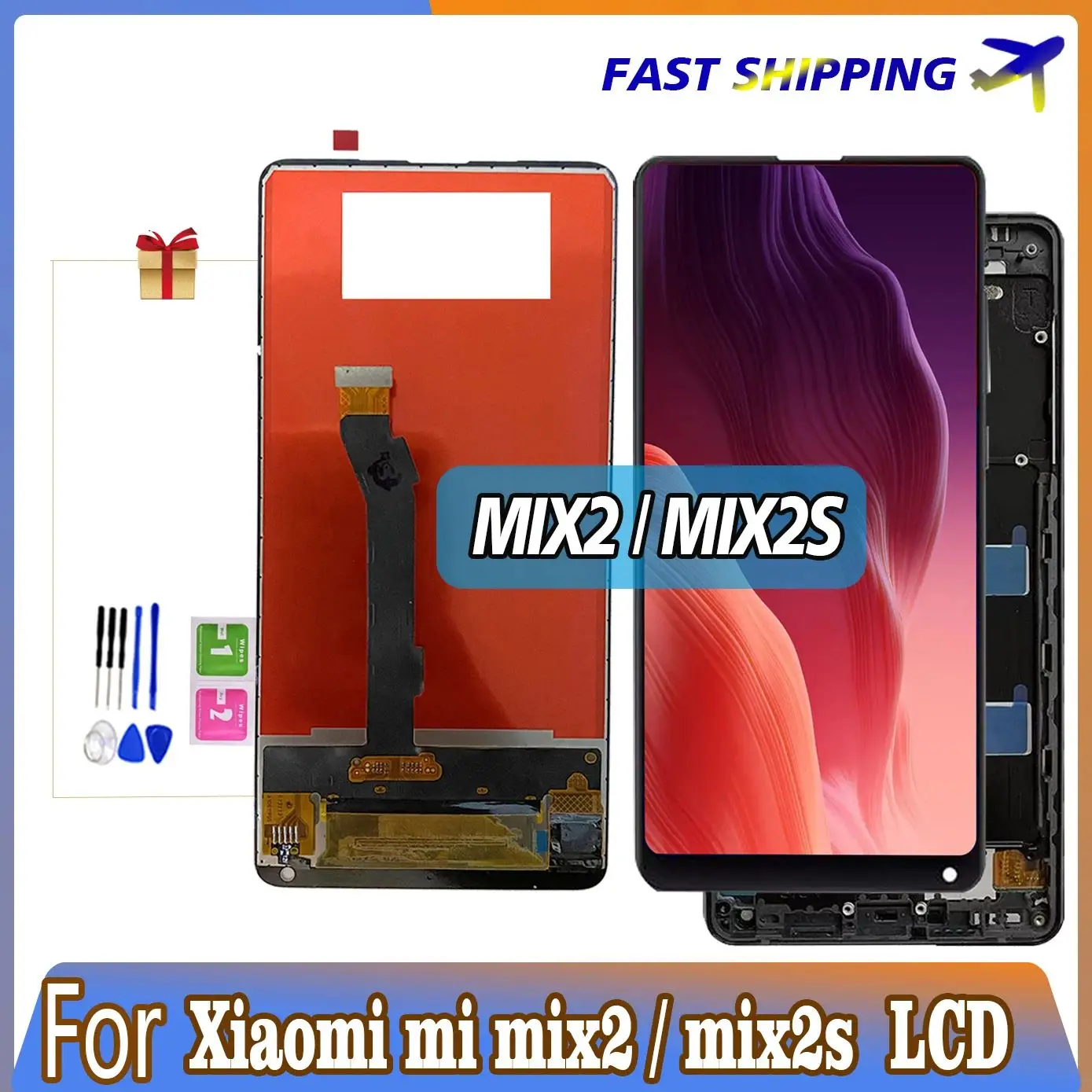 

5.99" For Xiaomi Mi Mix 2 2s LCD Display Touch Screen Digitizer For Xiaomi Mix2 Mix2s MiMix2 2s Frame Assembly Replacem