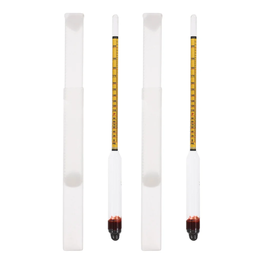 

2Sets Alcoholmeter Spirits Yellow Scale 0-100 Degree Hydrometer Liquid Density Meter Home Wine Making Brewing Kit
