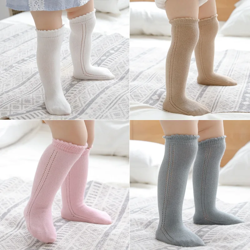 Spring and Summer Spanish-style Baby Socks Hollowed Out Loose Cotton Air-conditioned Socks for Boys and Girls Baby Tights