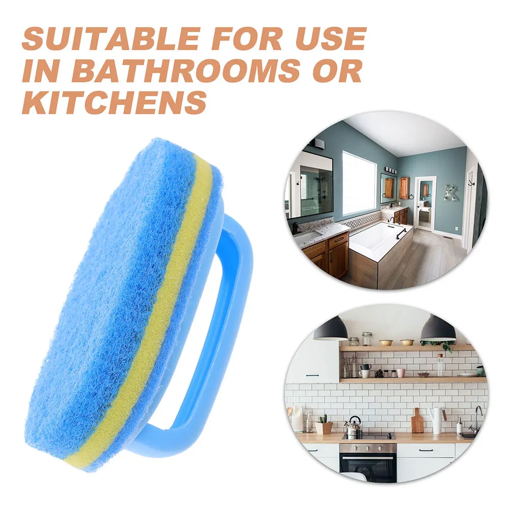 

Sponges for Dishes Cleaning Brush Bathtub Multifunction Blue Handled Kitchen Scrubber