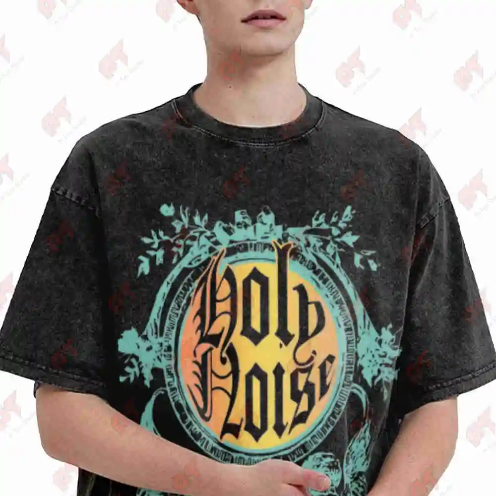 Holy Noise 1991 Hardcore Techno Gabber Vintage Washed Tee Pure Cotton T-Shirt