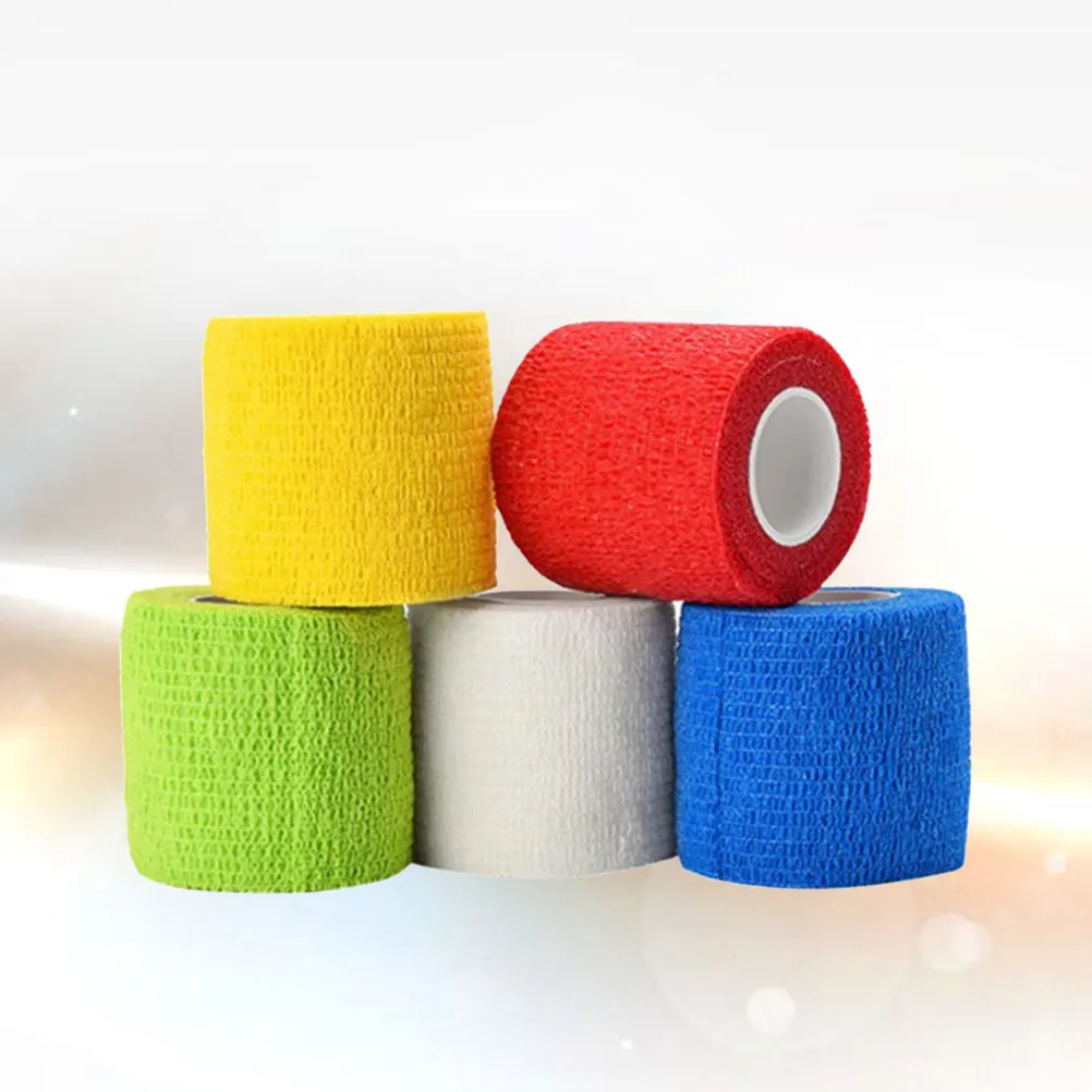 

5pcs 5 Rolls Pet Elastic Nonwovens Bandages For Cat Dog Tendon Joint Muscle Injury Relief Comfortable Non-Stick Tape
