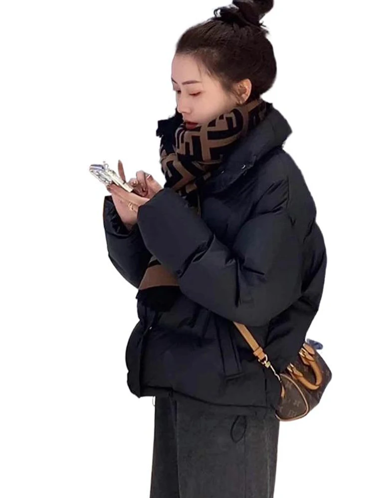 Koreaanse Sle ort Cotton Jaet damesbroodjas met opstaande kraag Winter Warm Faionable Veelzijdige damesbovenkleding