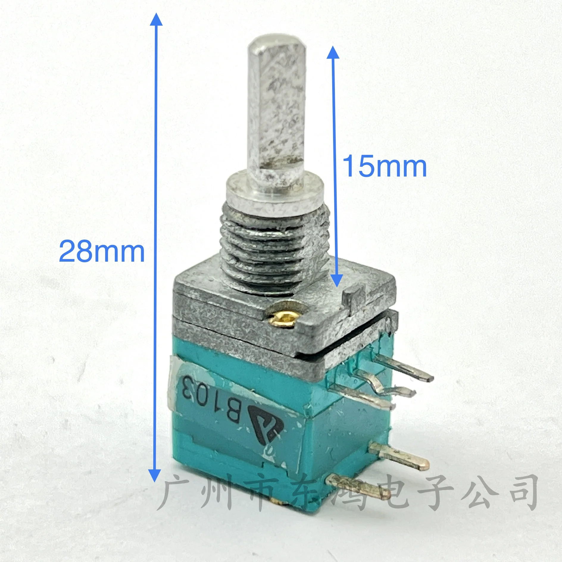 donghong 1 PCS CTR precision single potentiometer B10K with switching shaft length 15mm