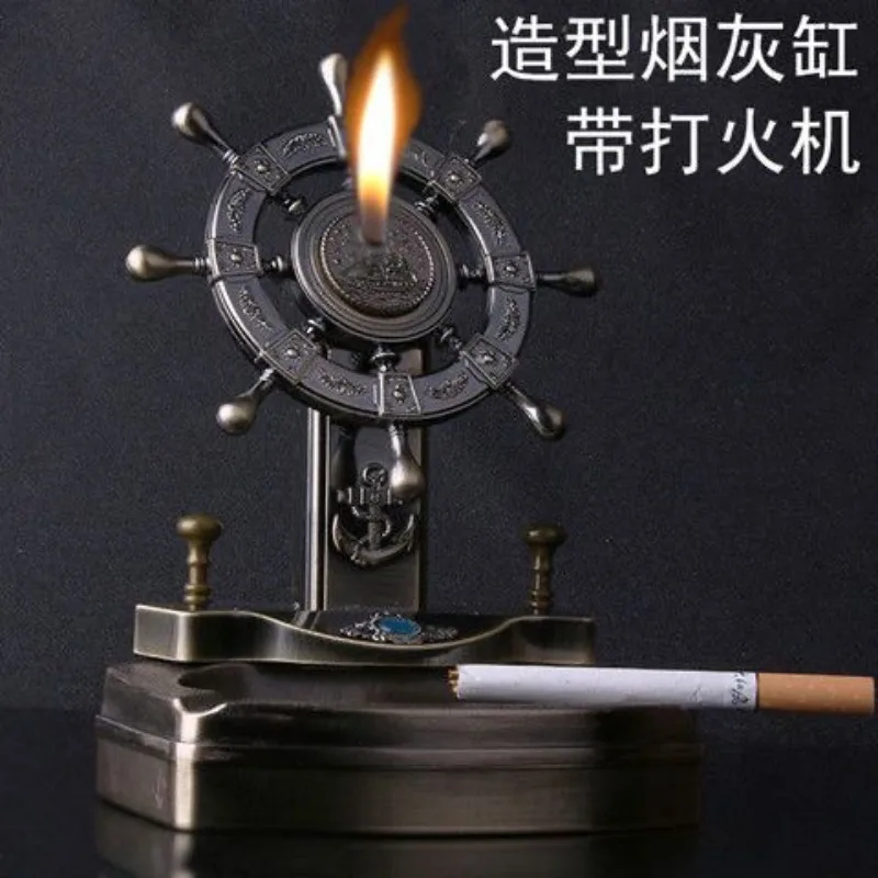 

Zodiac ashtray with lighter personalized creative multi-functional metal desktop ashtray ornament for boyfriend