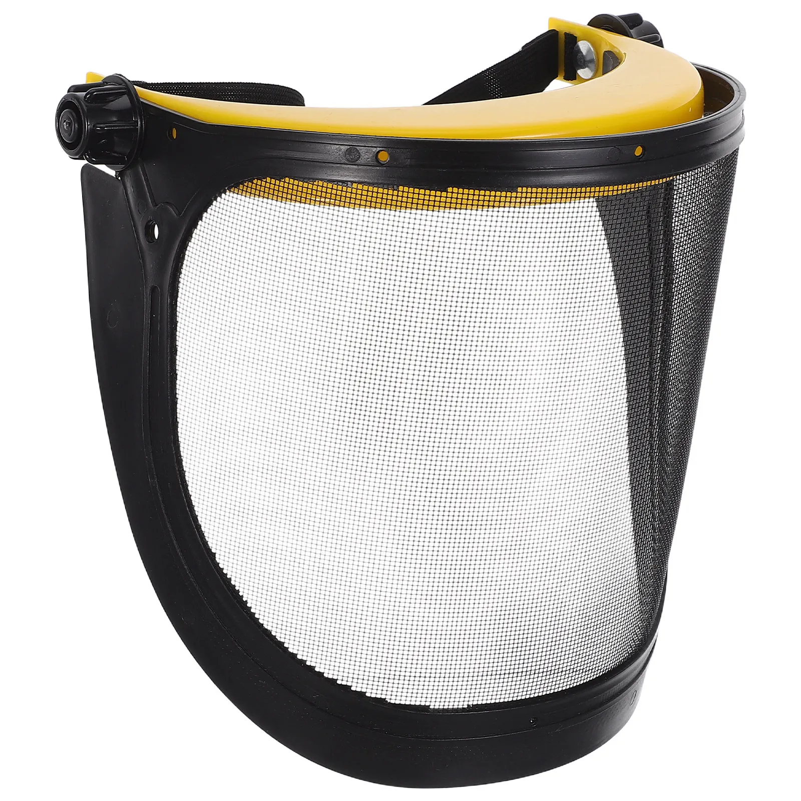 Mesh Face Mask Protective Shield Outdoor Breathable Face Cover for Lawn Mowing Grass Cutting Garden Work Safety Equipment Yellow