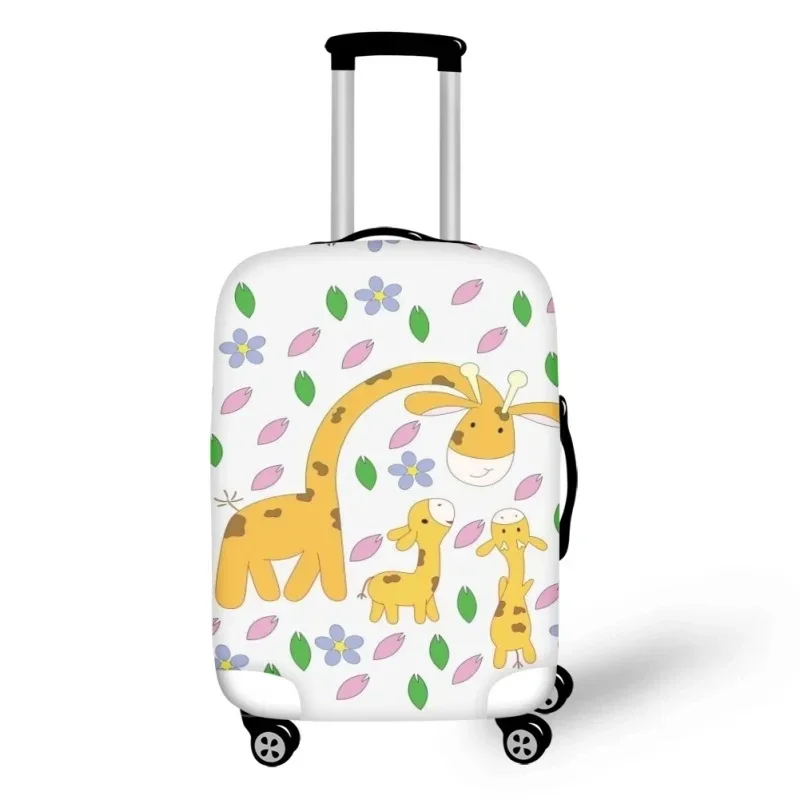 Cute Cartoon Giraffe Style Luggage Cover Foldable Washable Suitcase Protective Covers Suitable for 18 To 32 Inches Trolley Cases