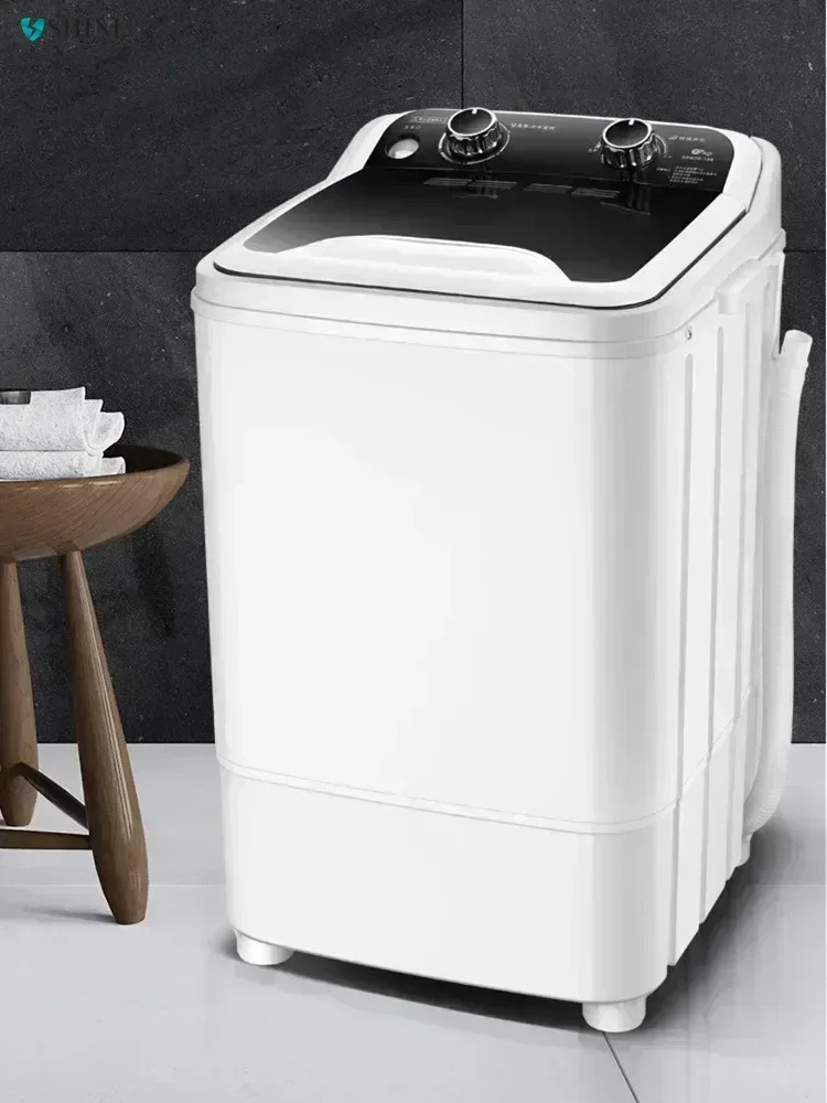 New Household 7KG Single Barrel Semi-automatic Washing Machine - With UV Blue Light for Clothes Cleaning.