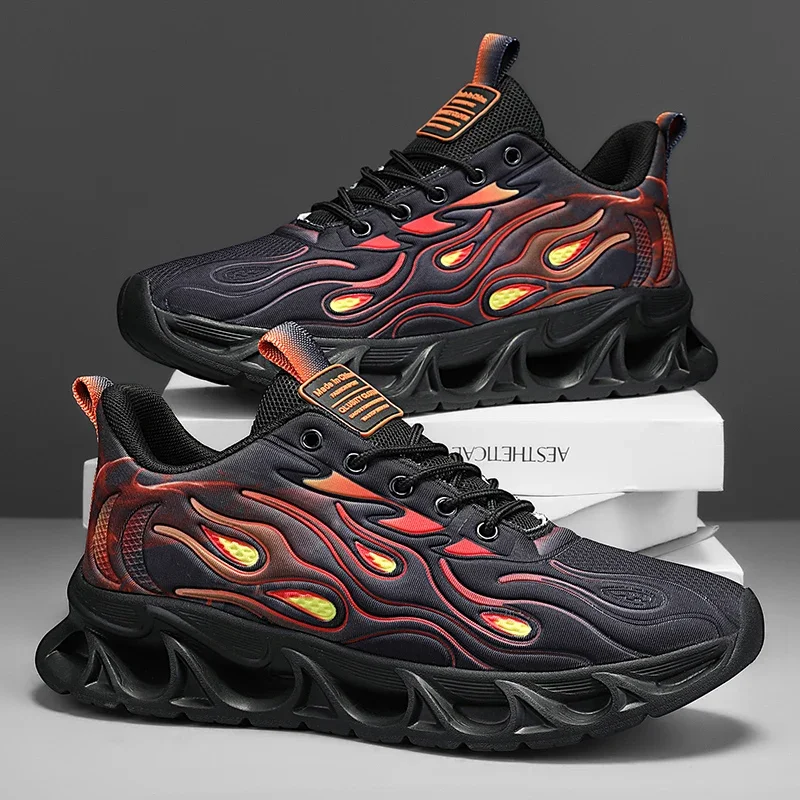 

Men's plus size shock-absorbing casual sports shoes Four seasons breathable soft sole outdoor running shoe light speed sneakers