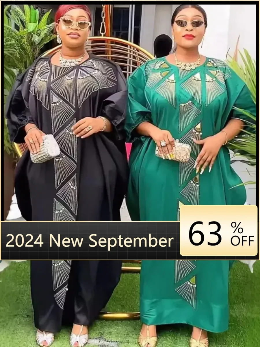 

Abayas For Women Dubai African Muslim Fashion Dress Caftan Marocain Evening Party Dresses Satin Boubou Robe Djellaba Femme 2024