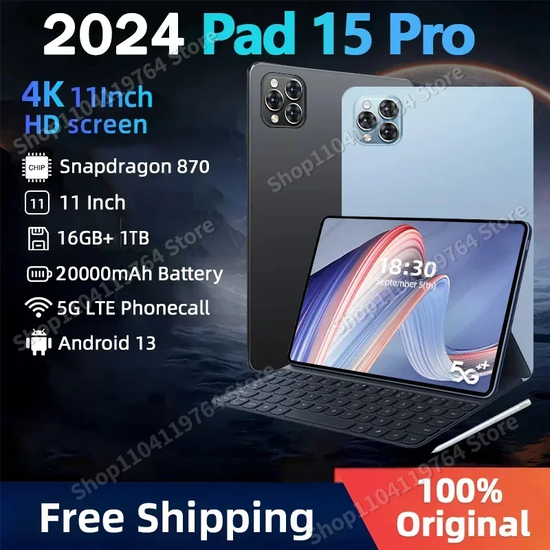 

2024 Original Global Version Mi Pad 15 Pro Tablets 16GB 1024GB Android13 11 Inch 5G Dual SIM GPS Bluetooth WiFi WPS Tablet PC