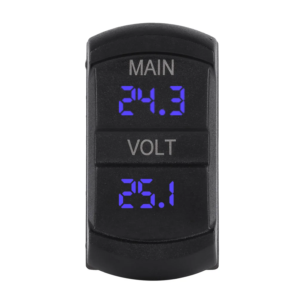 Car DC 10V-60V Blue LED Digital Dual Voltmeter Universal for Pickup RV ATV Battery