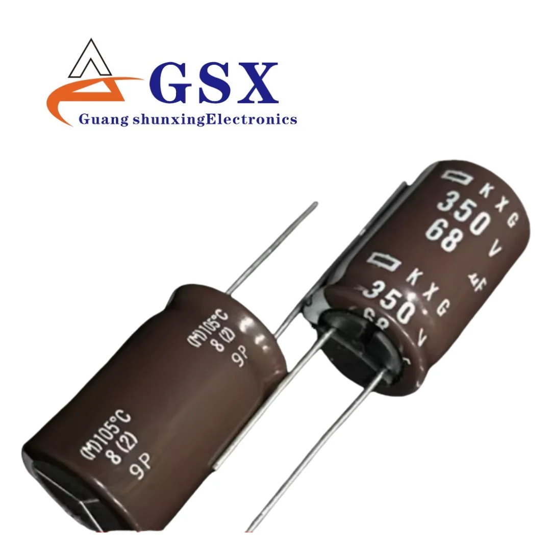 

68UF 350V imported aluminum electrolytic capacitor 350v68uf 16 * 25 Black Diamond KXG high-frequency long life