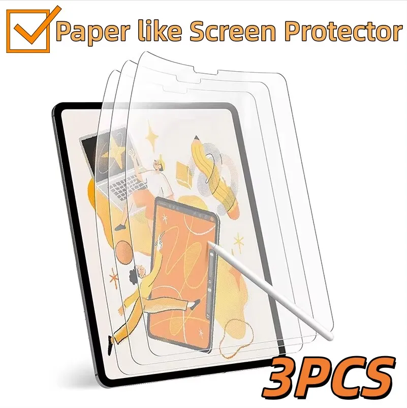 Paper Texture Screen Protector For iPad Pro 11 13 M4 M5 iPad 10th 11th 12th Air 10.9 11 13inch, Wear Resistant Smooth Accessory