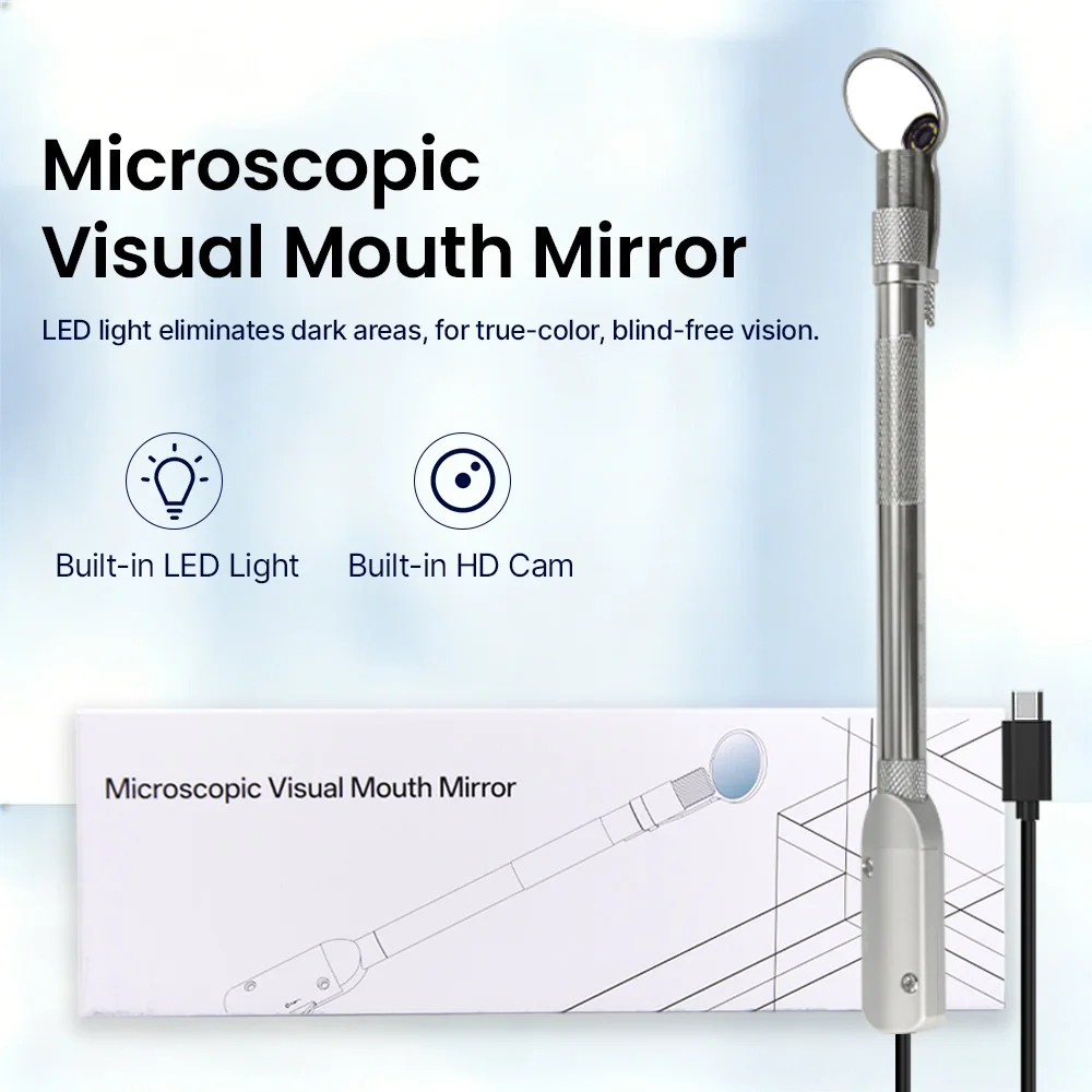 Real-time Dental Microscopic Visual Mouth Mirror With Visual Inspection Endoscope Camera for Root Canal Intraoral Scanner