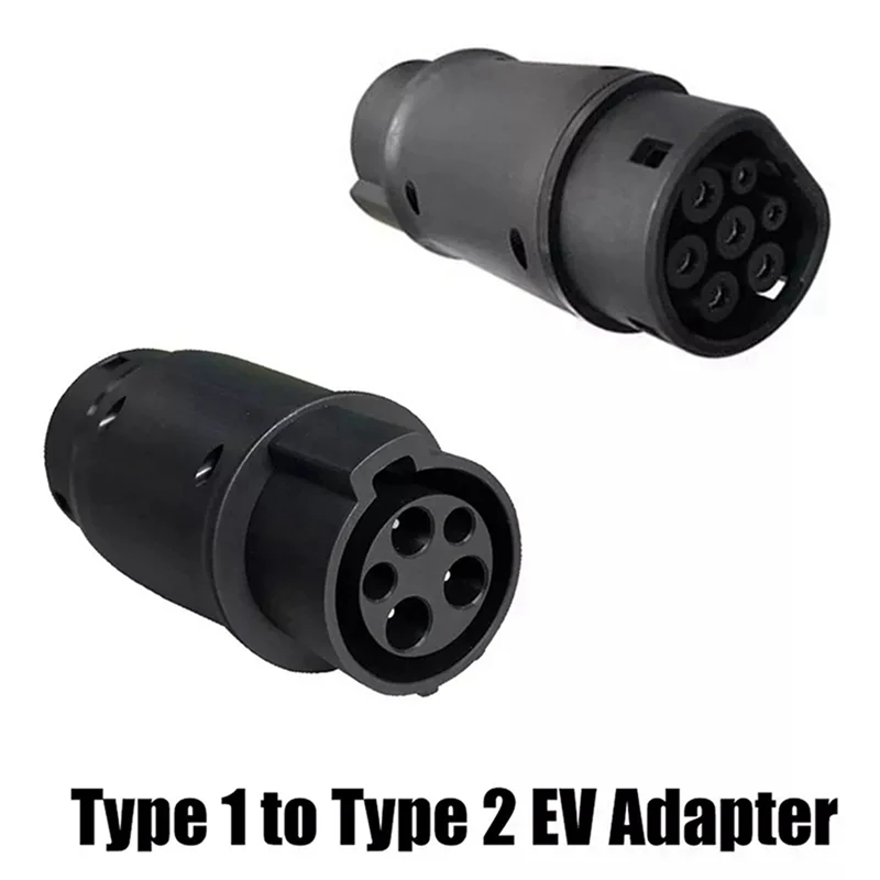 2X EVSE EV Adaptor 32A J1772 Type 1 To Type 2 Plug EV Adapter, Electric Cars Vehicle Charger Charging Connector