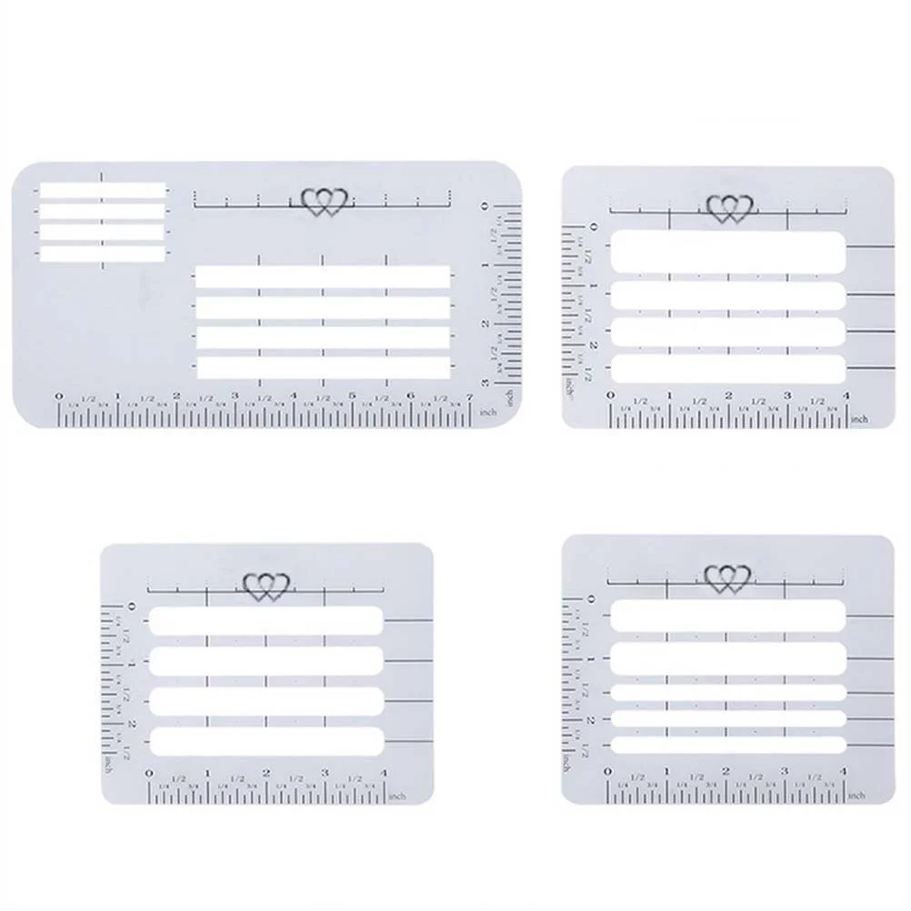 

4pcs 4 Style Envelope Addressing Guide Stencil Templates Fits Wide Range for Envelopes Sewing Thank You