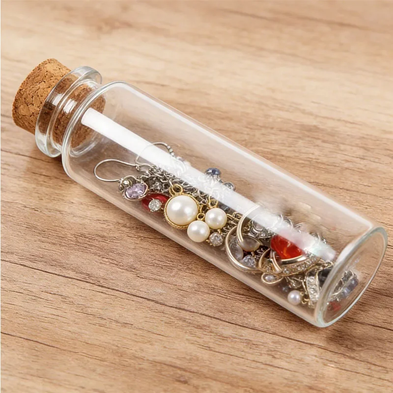 100Pcs 5ML-30ml Mini Clear Glass Bottles with Corks Cute Wishing Vials for DIY Decorations Arts Wedding Home Party Decor