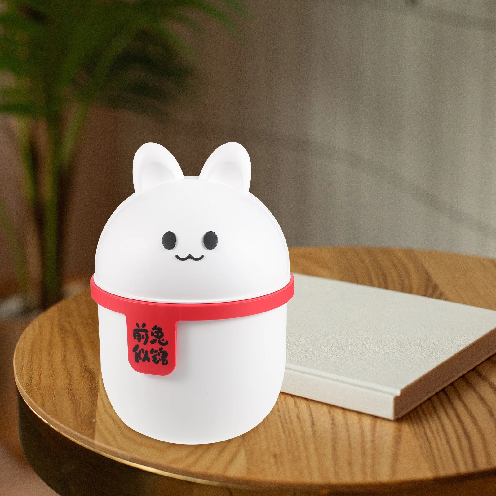 

Cartoon Animal Mini Desktop Trash Container Covered Lid Small Waste Bin for Office Kitchen Bathroom Storage Desktop Trash Cans
