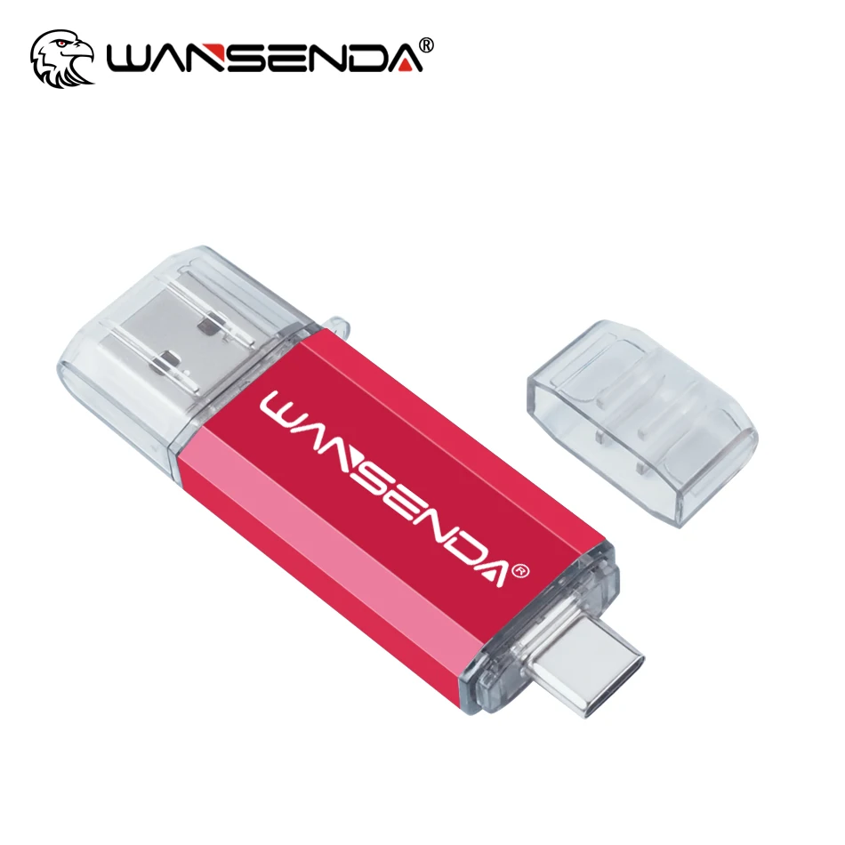 Wansenda USB 3.0 & Typ-C Dual Pen Drive 16 GB 32 GB 64 GB 128 GB 256 GB 512 GB 2-in-1 USB-Flash-Laufwerk für Typ-C Android/PC/Mac