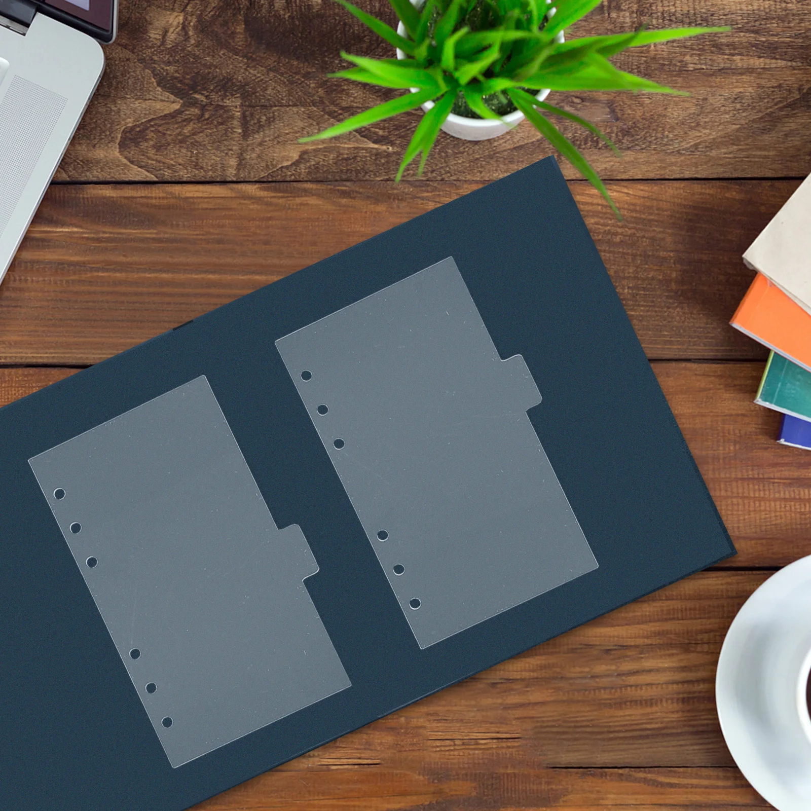 6 قطعة دفتر ملاحظات من الأكريليك الشفاف قابل لإعادة الملء الميزانية A6 لتقوم بها بنفسك غطاء مخطط مجلة شفافة الموثق غلاف دفتر أوراق فضفاضة