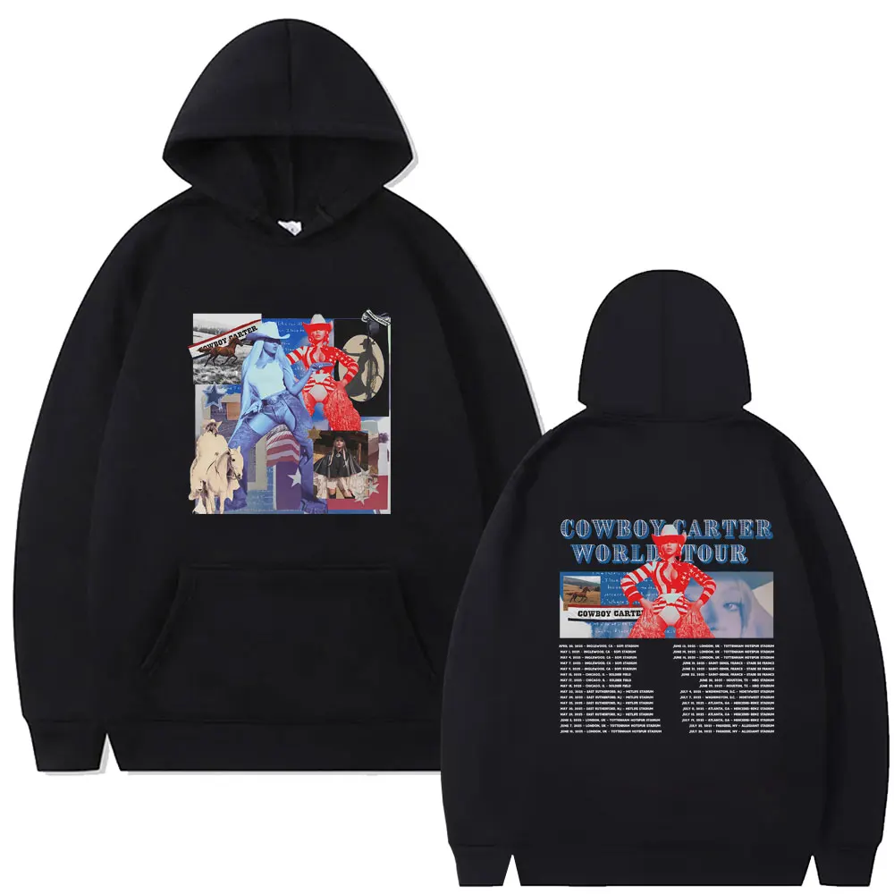 

Beyonce Cowboy Carter 2025 World Tour Hoodie Men Women Fashion Oversized Hoodies Male Vintage Casual Fleece Cotton Sweatshirt