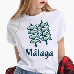 Malaga top women harajuku manga tshirt female manga 2000s designer clothing