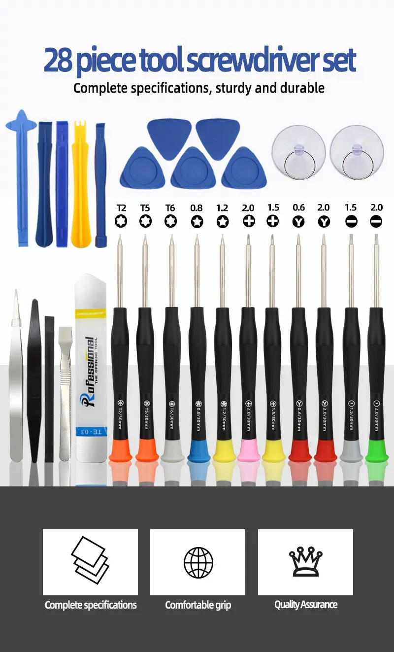 Mobile Phone Disassembly and Repair Tool Set, Apple Android Tablet, Screen Cleaning Combination, Screwdriver Combination