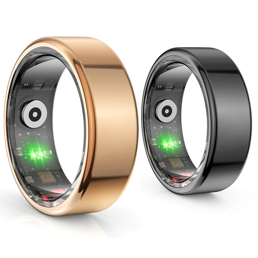 Smart Ring 2024 Mannen Vrouwen Gezondheid Detectie Hartslag Slaap Monitor Sport Tracker IP68 Waterdicht Grote Batterij R02 Voor Mannen Vrouwen