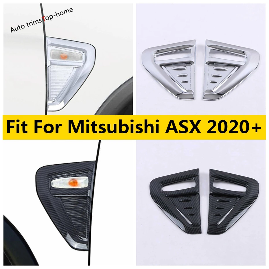 

Turn signal Lights Turning Lamp Decor Frame Body AC Air Flow Vent Fender Cover Trim For Mitsubishi ASX 2020 2021 Car Accessories